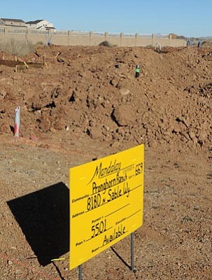 Les Stukenberg/The Daily Courier<br>Mandalay Homes and Universal Homes recently pulled five new single-family home permits in Prescott Valley. Representatives of each said they see a market for new houses, and their prices are competitive with short sales and foreclosures.