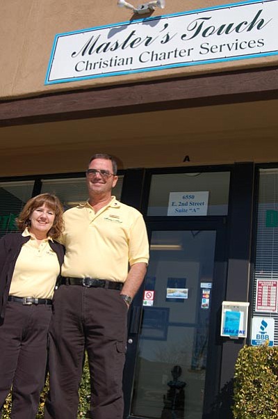 Jason Soifer/The Daily Courier<br>
Warren and Debby Micale own Master’s Touch Christian Charter Services and Tours 
in Prescott Valley.