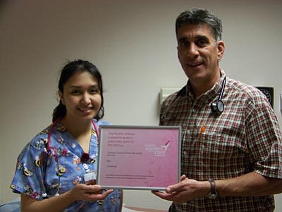 Yavapai County Community Health Center/Courtesy photo<br>The Yavapai County Community Health Center received a grant from the Susan G. Komen for the Cure foundation that will provide funding for breast cancer screening.
