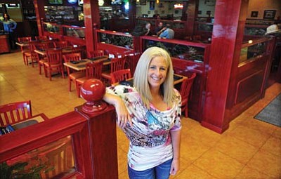 Les Stukenberg/The Daily Courier<br>Heather Presley is general manager of the Prescott Steak House at 520 Miller Valley Road. Heather’s parents opened the business May 5 and Presley helps run it.