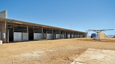 Matt Hinshaw/The Daily Courier<br /><br /><!-- 1upcrlf2 -->Stables that were bustling with activity the day before sit empty May 25 at Yavapai Downs. The racetrack's owners filed for Chapter 7 bankruptcy Wednesday afternoon.<br /><br /><!-- 1upcrlf2 -->