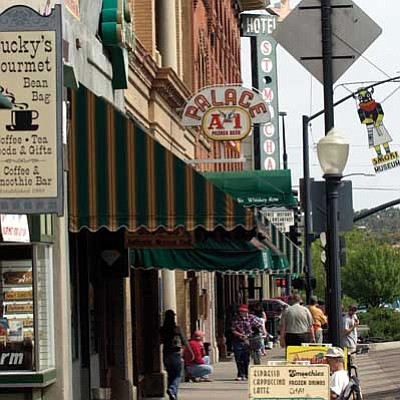File photo/The Daily Courier<br>
Prescott’s Whiskey Row made the AAA list of top Urban Arizona sites.