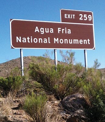 BLM/Courtesy photo<br>
New signs along I-17 direct people to the Agua Fria National Monument.