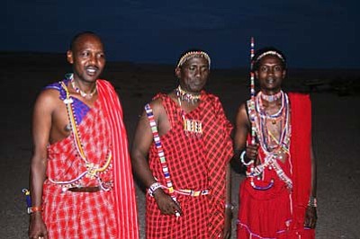 Zulu men demonstrating traditional fighting with sticks, Stock