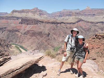 Artist Shawn Skabelund and daughter Chiara Rose in the Grand Canyon. Submitted photo