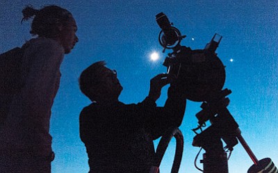 A star party held every year at Grand Canyon National Park allows visitors to view the night sky. Photo/NPS