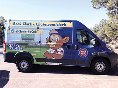En route to spring training Chicago Cubs Mascot 'Clark' pays visit to Grand  Canyon, Williams-Grand Canyon News
