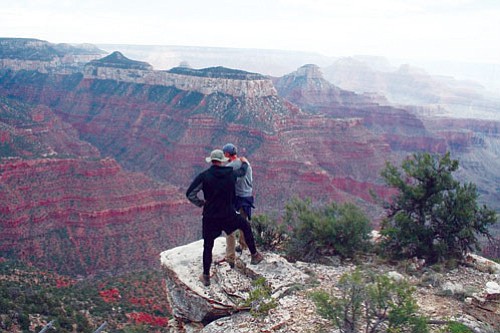Grandson Matt and son Steve Baker traced the steps of Ruth Stevens Baker’s most famous Grand Canyon adventure in a memorial outing last month.
