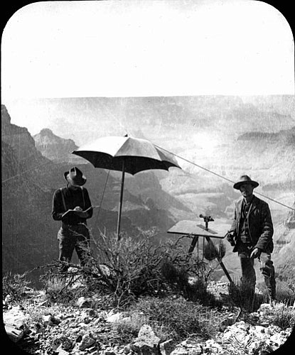 Photo courtesy Grand Canyon Association

Early cartographers work at mapping Grand Canyon.