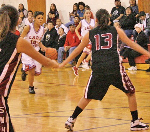 Miriam Bankston plays in a recent home game.