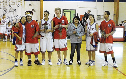 Last weekend was Homecoming at Grand Canyon School. Homecoming queen and king Magen Timeche and Cruz Caballero; prince and princess Miriam Bankston and Frederik Frick; dutchess and duke Chelsea Curtis and Ricky Saavedra (not pictured); and count and countess were Larrin Talas and Jamie Dixon.