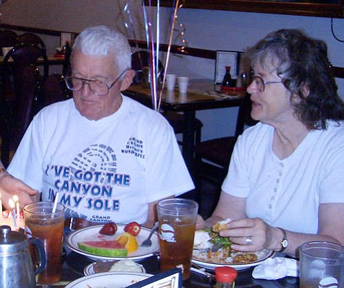 Maverick and Shirley celebrate his 78th birthday./<i>Photo by Wendy McIlroy</i>