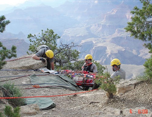 Rangers rescue a woman who fell 50 feet near a popular viewpoint at Grand Canyon National Park.