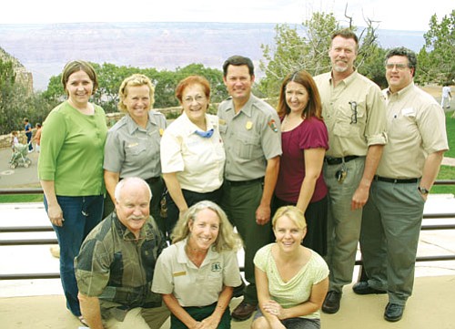 <br>Patrick Whitehurst/WGCN<br>
Pictured from left to right (top to bottom) are Grand Canyon Rotarians Barbara Shields, Judy Hellmich-Bryan, Yvonne Trujillo, David Smith, Julie Aldaz, Brent Kok, Dave Beckerleg, Greg Bryan, Angela Parker and Clarinda Vail.