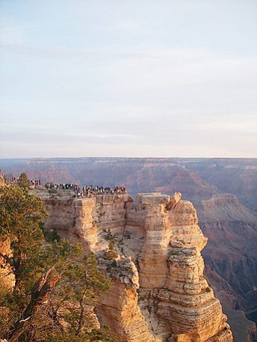 <br>Courtesy photo<br>
Canyon visitors stand at Mather Point on the South Rim.