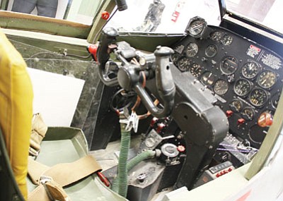 <i>Patrick Whitehurst/WGCN</i><br>
The cockpit of the Lockheed P-38 Lightning. A mockup, shown above, will be on display this weekend in Valle.
