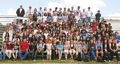<br>Photo/Amy McBroom<br>
Pictured is the student body for the 2010, 2011 Grand Canyon Unified School District school year. According to school officials there are 276 students enrolled at Grand Canyon School for the 2010, 2011 season. Eighty-two students are enrolled at the high school, 45 at the middle school and 149 students enrolled in the grade school. There are 24 seniors.