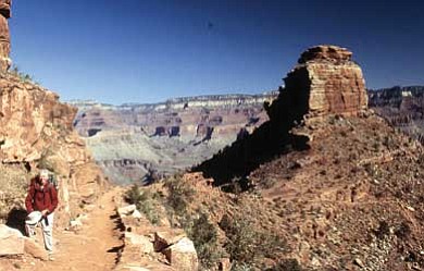 Submitted photo<br>
Jonathan Upchurch takes a breather on the South Kaibab Trail in 2008.