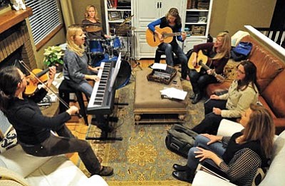 Matt Hinshaw/The Daily Courier<br>
The Gurley Girls, above, are growing in popularity in the Prescott area, and stretching their musical muscles by performing a wide range of original tunes.

