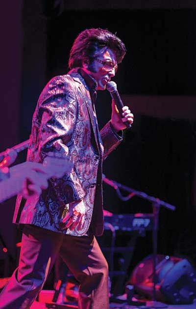 Chance Tinder, with the band “Kentucky Rain,” performs as Elvis Presley.  They will be at the Elks Theatre on Saturday, Aug. 2.<br>  Courtesy photo