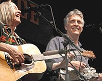 Courtesy photo<br /><br /><!-- 1upcrlf2 -->Laurie Lewis, seen with longtime collaborator Tom Rozum, kicks off the sixth season of “The Folk Sessions at the Highlands Center” this Sunday.
