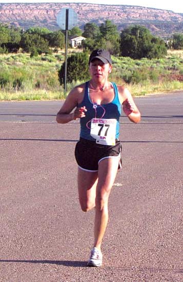 <i>Anton Wero/NHO</i><br>
Tammie Delena of Zuni, N.M. was the overall female division winner of 27th Annual Zuni Fitness Series held over the weekend in Zuni, N.M. Delena finished in 21 minutes and 30 seconds.