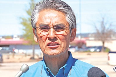 Courtesy photo<br>President Joe Shirley Jr. announced last Wednesday that he would be seeking a third term as Navajo Nation President despite allegations from the Navajo Nation Council that he is in violation of Navajo Nation law that expressly prohibits him from serving more than two consecutive terms. Shirley maintains that he is seeking a third term in order to complete his work on comprehensive government reform.