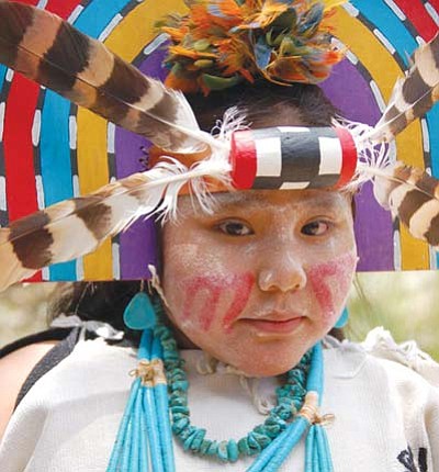 Kalaila Namoki, a dancer from the Nuvatukya’ovi Sinom Dance Group, at last year’s Hopi Festival.