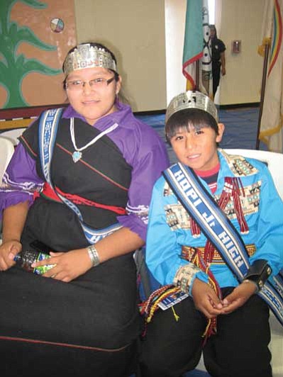 Miss Hopi High Leigh Naha and Mr. Hopi Junior High Kaden Mahle. Stan Bindell/NHO