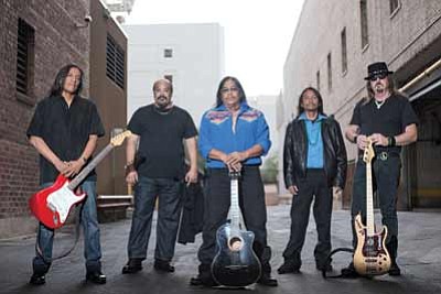 Dawa is nominated for three Native American Music Awards, which take place May 10 in New York. The group performs Saturday at Jugg-Fest at Comerica Theater in Phoenix. Pictured: Chuck Harris,  Frank Poocha, John E. Lawrence, Patrick Murrilo and Brad Choate.  Submitted photo