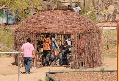 The Hogan Greenhouse is a new addition at the Navajo Nation Zoo. Photo/Geri Hongeva
