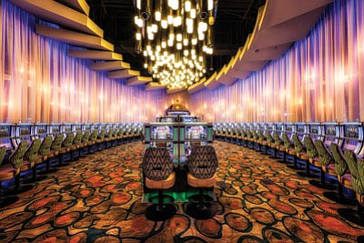 Poker machines sit ready for customers at Twin Arrows Navajo Casino Resort on the Navajo Nation. The casino, located just east of Flagstaff on I-40, opened Memorial Day weekend. Photo/Twin Arrows