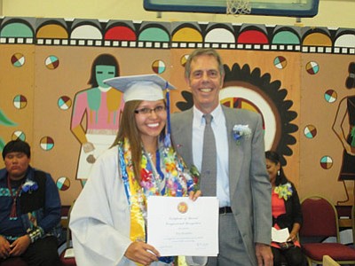 Kira Beaudette graduates high school as Hopi High’s valedictorian. Now, she will head to Dartmouth after earning a Gates Millennium Scholarship. Photo/Stan Bindell