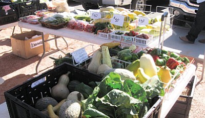 Food from St. Jude’s Food Bank Garden. Photo/Tyler Tawahongva