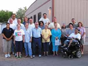 Photo by Leslie Franck
<BR><BR>
Members of the church group from Slidell, La. and Assist to Independence staff pose for a group photo on July 14.