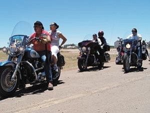 Photo by Karen Francis
A dozen Navajo Nation honor riders surprised U.S. Army Sgt. Elizabeth Noble with an escort home to Steamboat from Klagetoh Chapter.