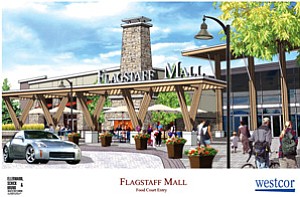 An artist’s rendering of proposed improvements to the Flagstaff Mall. Improvements are scheduled to begin in late January (Illustration courtesy of Westcor).