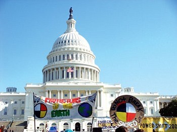 Power Shift 2007 demonstrators outside Capitol Hill in Washington, D.C. (Courtesy photo).