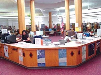 The Navajo Nation Library's information desk (Courtesy photo).