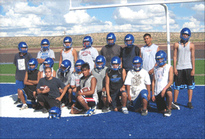 <i>Photo by Stan Bindell</i><br> <b>2008-09 Hopi High Schools Football Squad.</b>