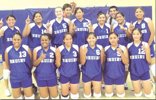 Members of the 2008-2009 Hopi High volleyball team.