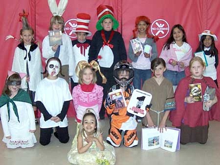Costume contest winners, back row left to right, are Lily Tisdale, Cole Williams, Philip Tonoco, Raymond Willis, Alejandra Maya, Sheila Valenzuela and Karla Castillo. Middle row from left are Michelle Peterson, Emily Szaflarski, Daelyn Lonasee, Gabe Gabaldon, Skyler Gipson and Anika Utke. In front is Devyn Nace.<br>
Courtesy photo