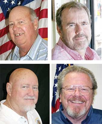 Clockwise from top: New D-H Mayor Terry Nolan, and councilmembers Mark McBrady, John Dibble and Dave Hiles. <br>FilePhotos/Sue Tone