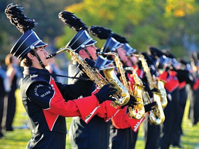 Members of the Bradshaw Mountain High School Marching Band perform Oct. 20 during the 10th Annual Mile High Marching Band Festival at Prescott High School. More than 1,000 musicians from 16 high schools from across the state participated.<br>
Photo courtesy Matt Hinshaw