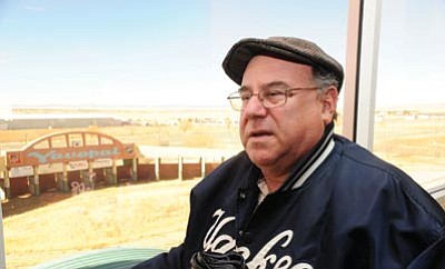 Potential owner Gary Miller inspects Yavapai Downs’ buildings and grounds Dec. 10, 2012. Miller is president of the Arizona Horseman's Benevolent & Protective Association and has been involved in the horseracing industry for decades.<br>
Photo courtesy Les Stukenberg