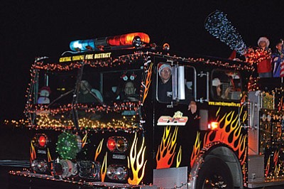 The light parade brightened downtown Prescott Valley. Photos courtesy of Heidi Dahms Foster/PV