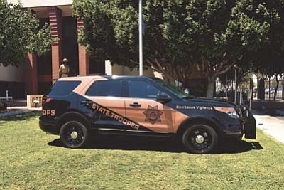 Courtesy photo<br>
This new paint scheme, highlighting the new “State Trooper” designation, will be applied to 90 new DPS patrol vehicles, although design details may change.