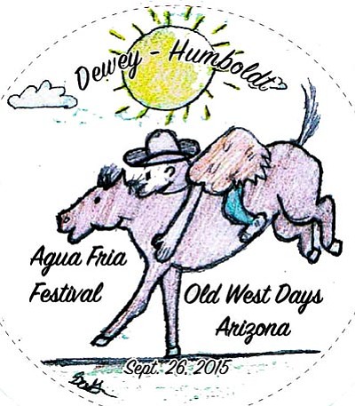 Sam Grodan’s winning design, left, will be featured on admission buttons for the Agua Fria Festival and Old West Day on Sept. 26 in Dewey-Humboldt.<br /><br /><!-- 1upcrlf2 -->(Courtesy photos)