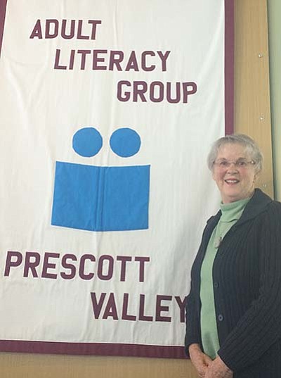 Kathy Lewis with the PVALG helps train literacy tutors for the free program. (Briana Lonas/Tribune)