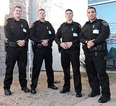 NARTA recruits Luke Reynolds, Cameron Loughmiller, Omar Hernandez and Michael Bonasera will graduate the police academy in a Dec. 3 ceremony. They will become Prescott Valley Police Officers. (Town of Prescott Valley)